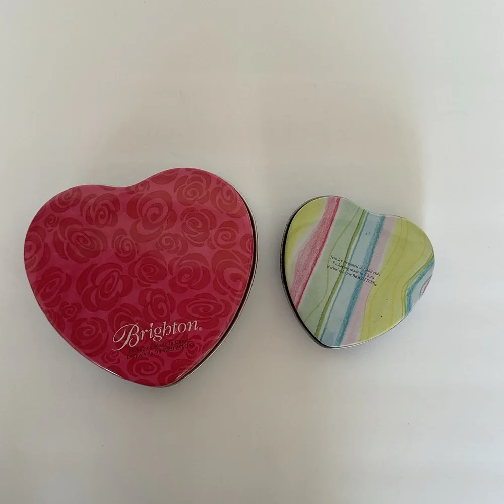 Brighton Heart Shaped Jewelry Tins Set of Two